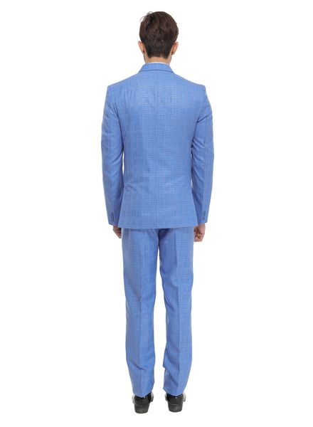 Suits Polyester Formal Wear Regular fit Single Breasted Basic Check 2 Piece Suit La Scoot